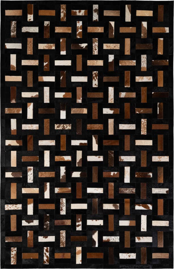 Detail image of 5' 3 x 8' 1 Cowhide - Patchwork Rug