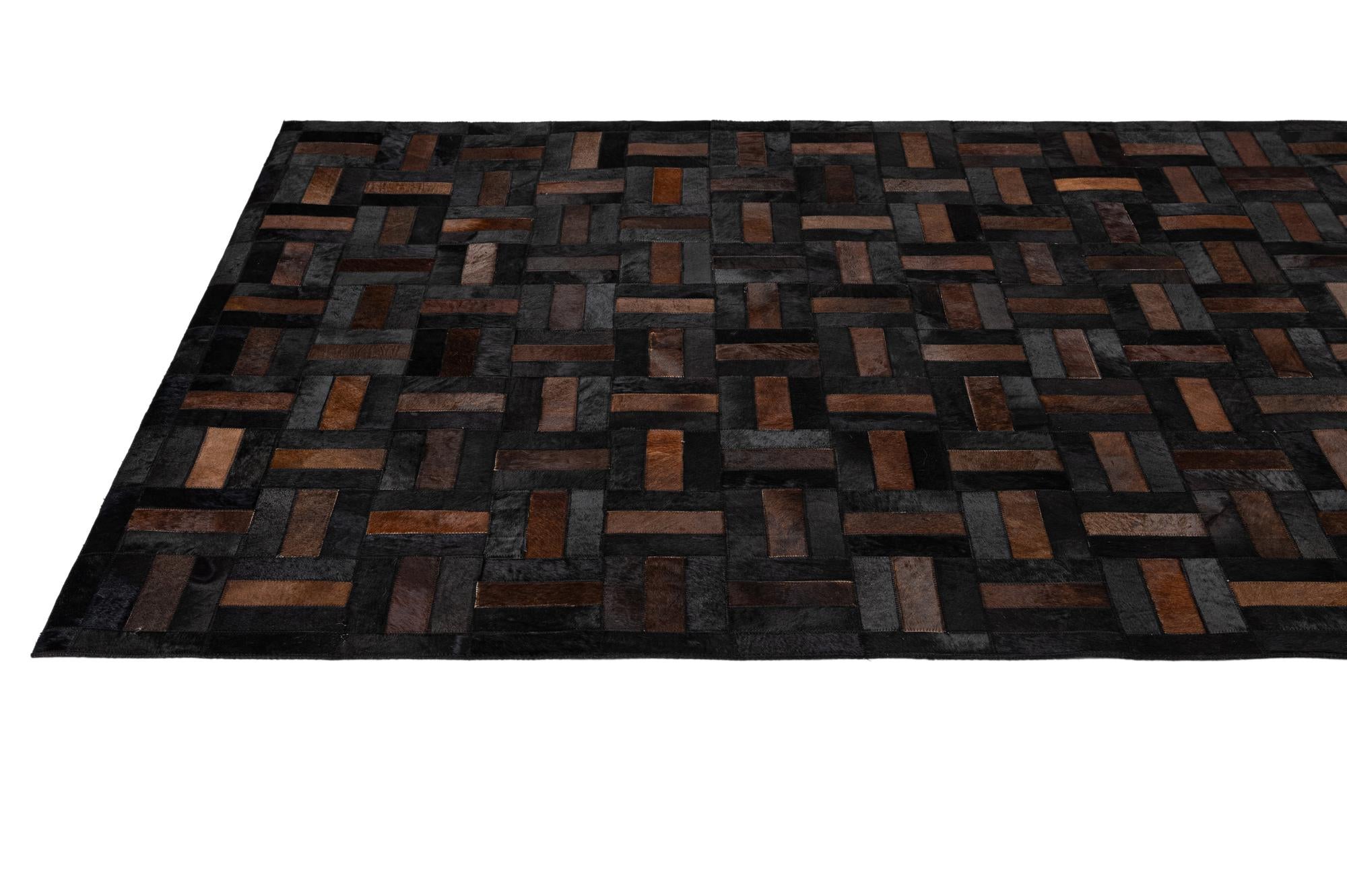 5' 3 x 8' 1 Cowhide - Patchwork Rug