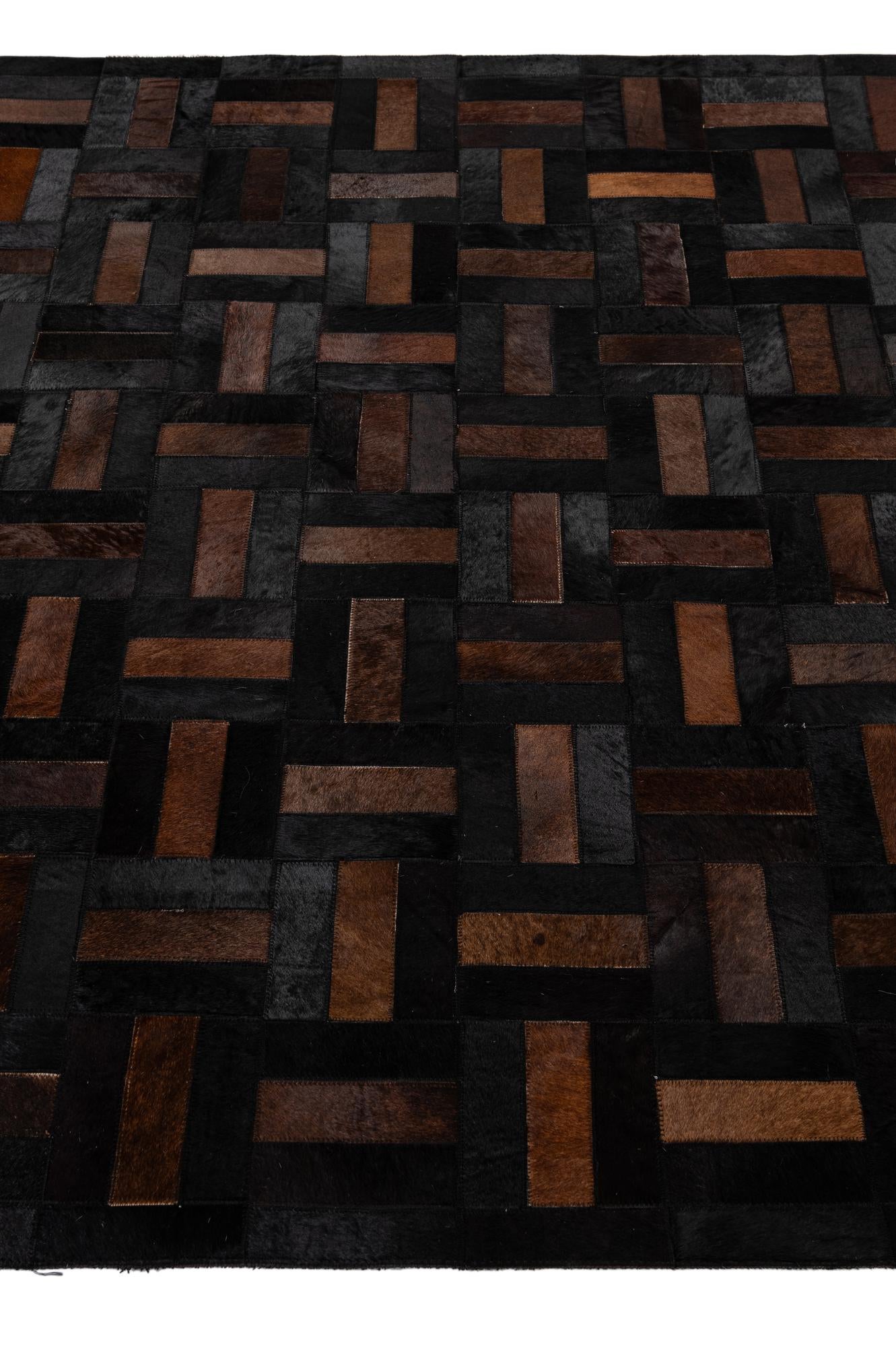 5' 3 x 8' 1 Cowhide - Patchwork Rug
