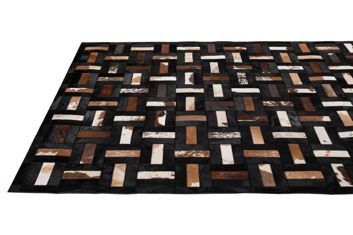 5' 3 x 8' 1 Cowhide - Patchwork Rug