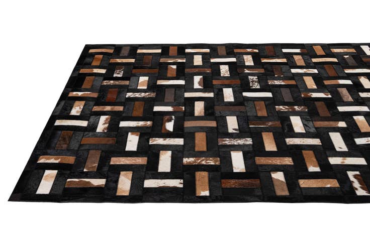 Detail image of 5' 3 x 8' 1 Cowhide - Patchwork Rug