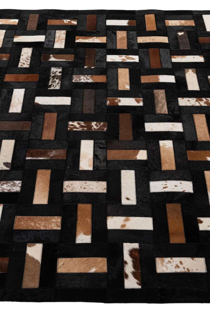 5' 3 x 8' 1 Cowhide - Patchwork Rug