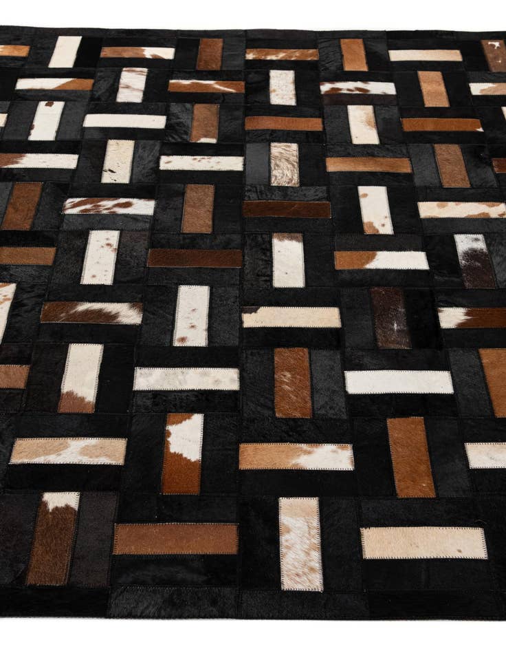 Detail image of 5' 3 x 8' 1 Cowhide - Patchwork Rug