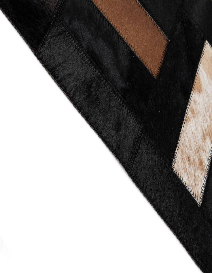 Detail image of 5' 3 x 8' 1 Cowhide - Patchwork Rug