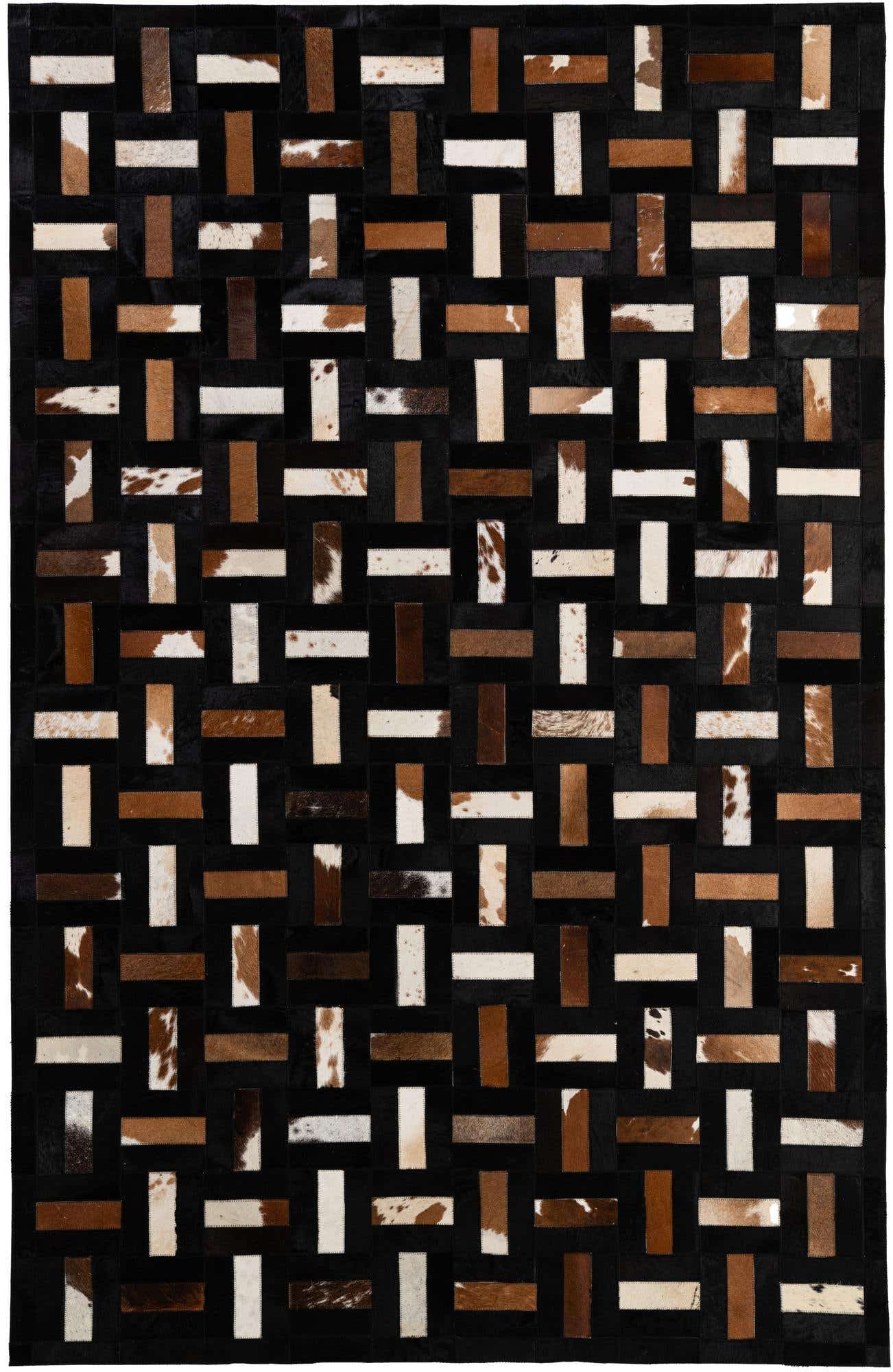 5' 3 x 8' 1 Cowhide - Patchwork Rug