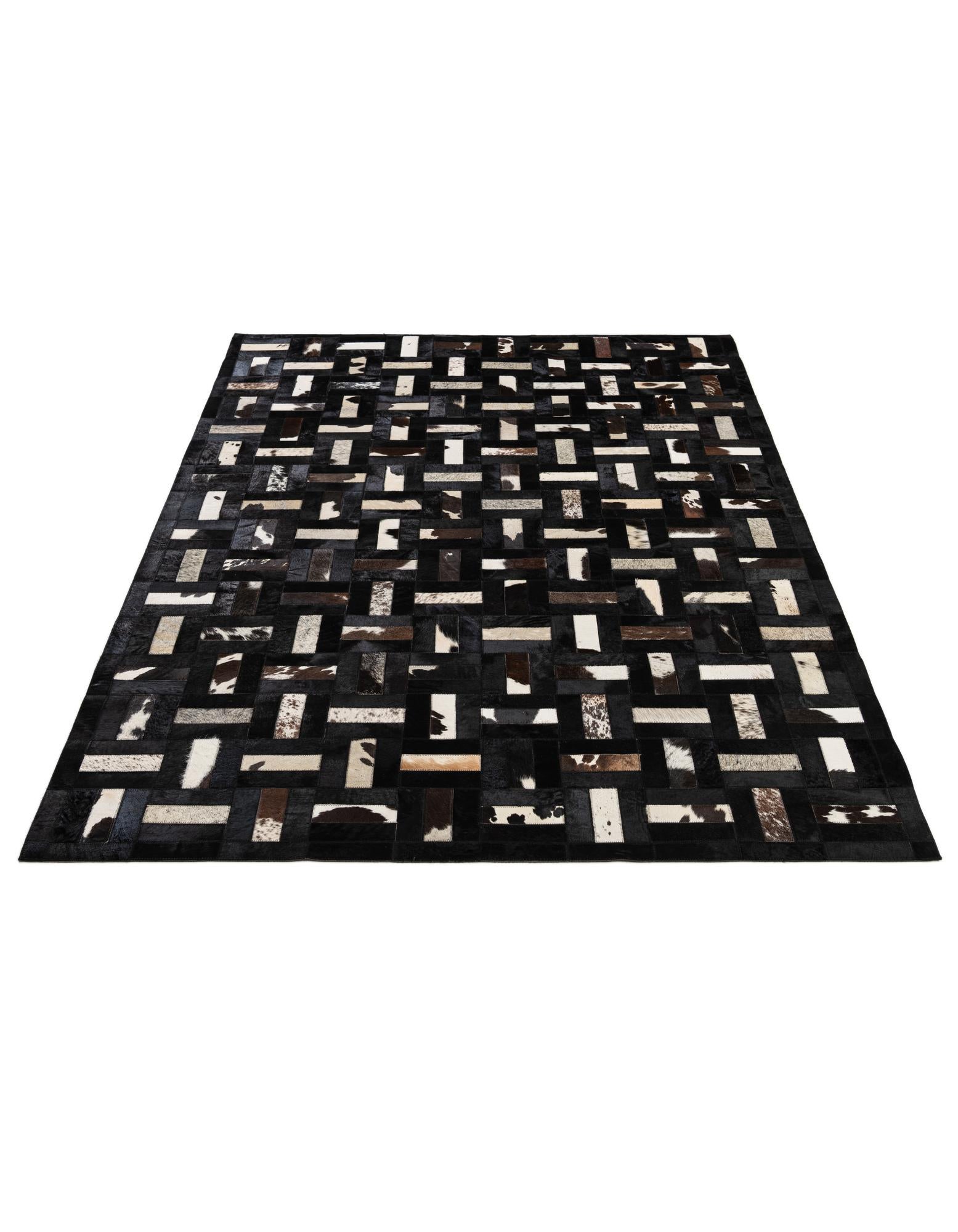 5' 3 x 8' 2 Cowhide - Patchwork Rug