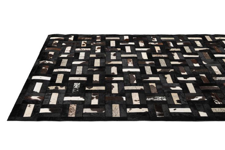 Detail image of 5' 3 x 8' 2 Cowhide - Patchwork Rug