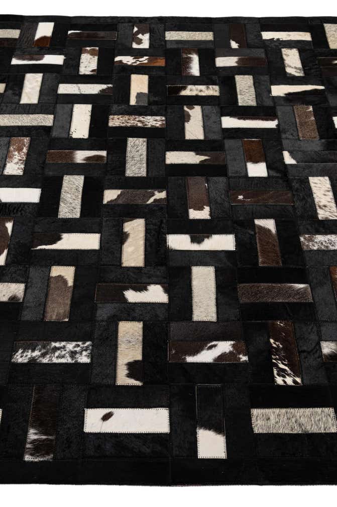 5' 3 x 8' 2 Cowhide - Patchwork Rug