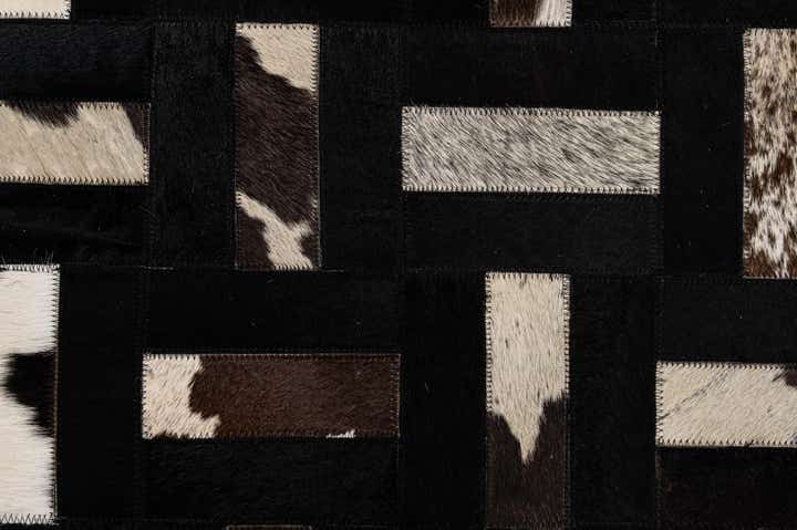 5' 3 x 8' 2 Cowhide - Patchwork Rug