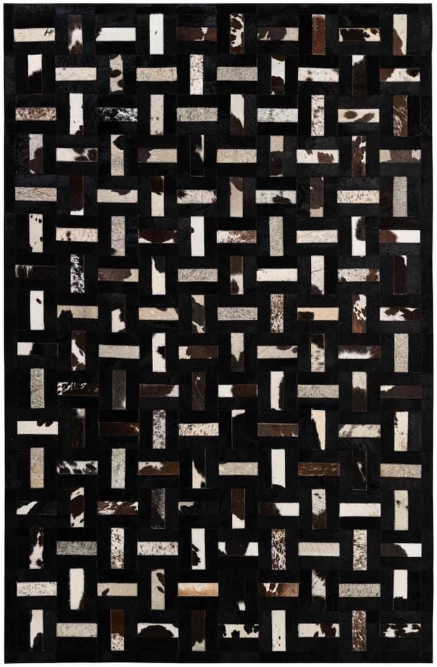 Detail image of 5' 3 x 8' 2 Cowhide - Patchwork Rug