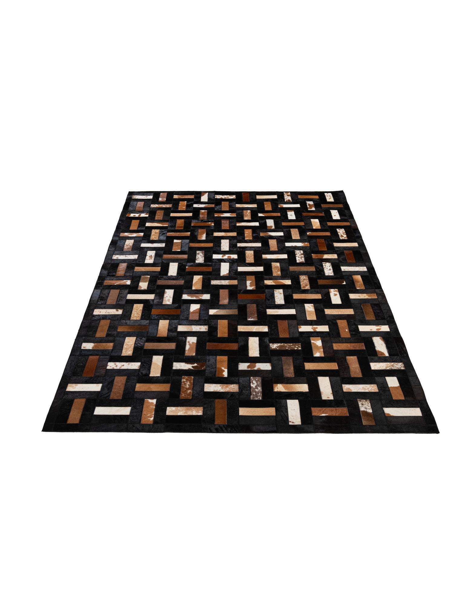 5' 3 x 8' 2 Cowhide - Patchwork Rug