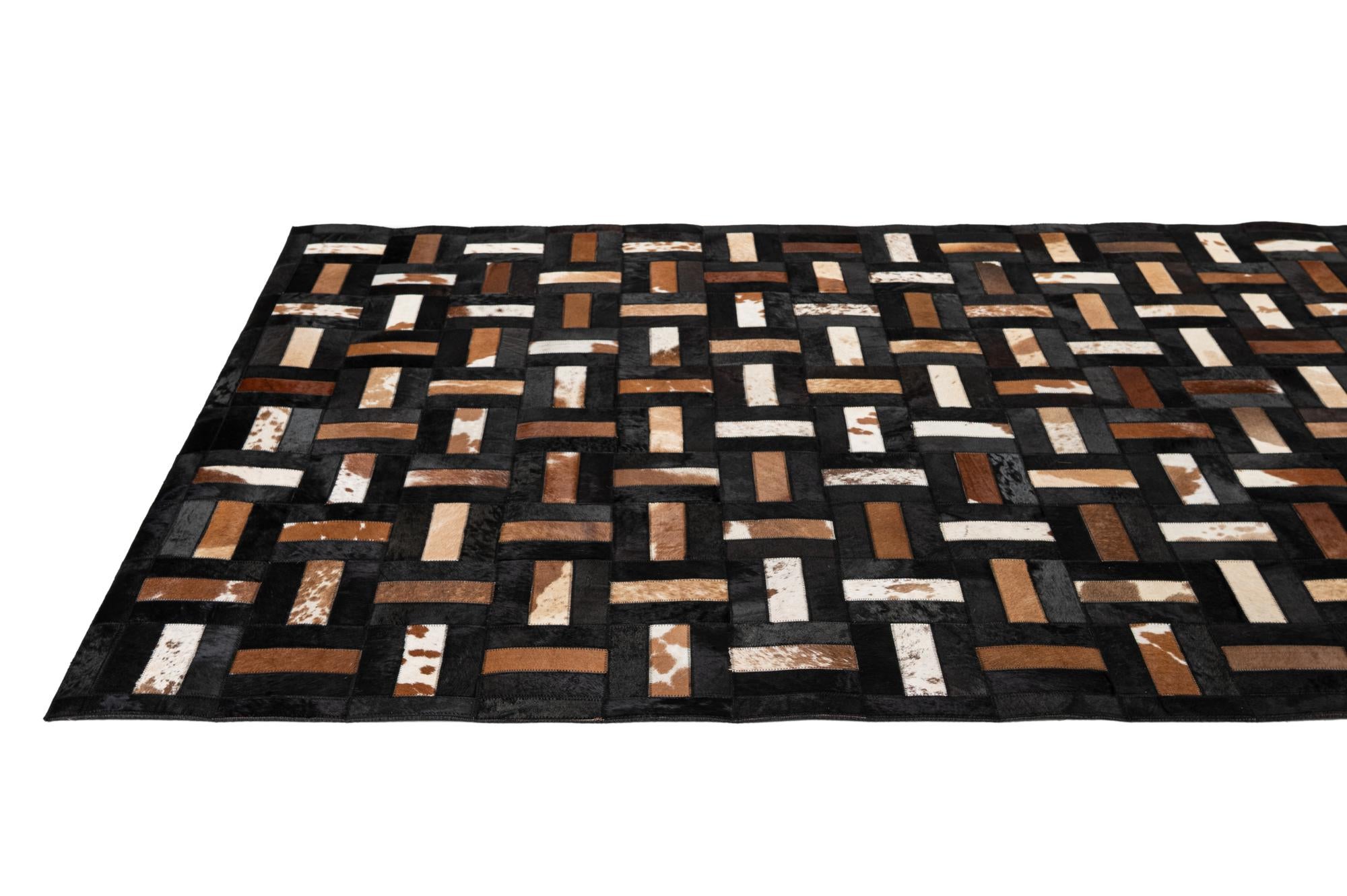 5' 3 x 8' 2 Cowhide - Patchwork Rug