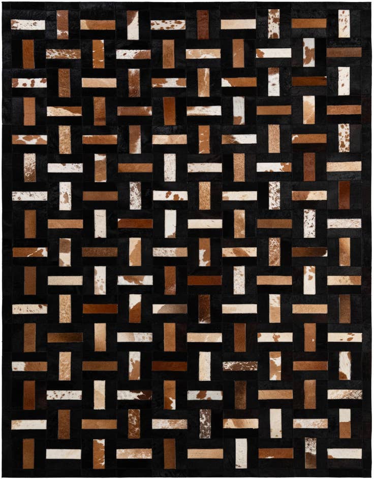 Detail image of 5' 3 x 8' 2 Cowhide - Patchwork Rug