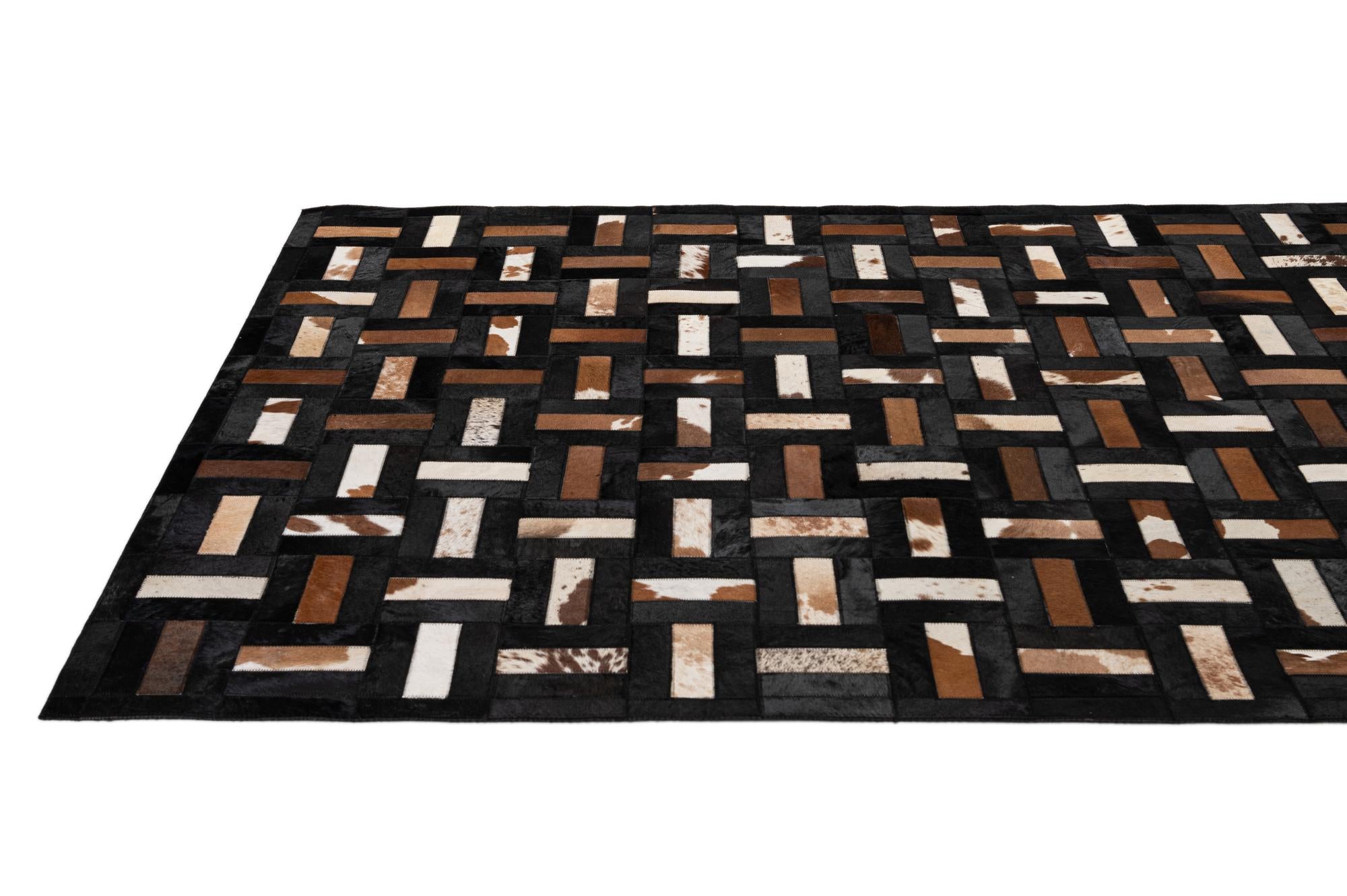 5' 3 x 8' 1 Cowhide - Patchwork Rug