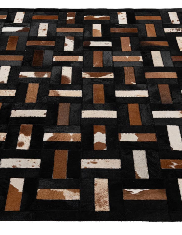 Detail image of 5' 3 x 8' 1 Cowhide - Patchwork Rug