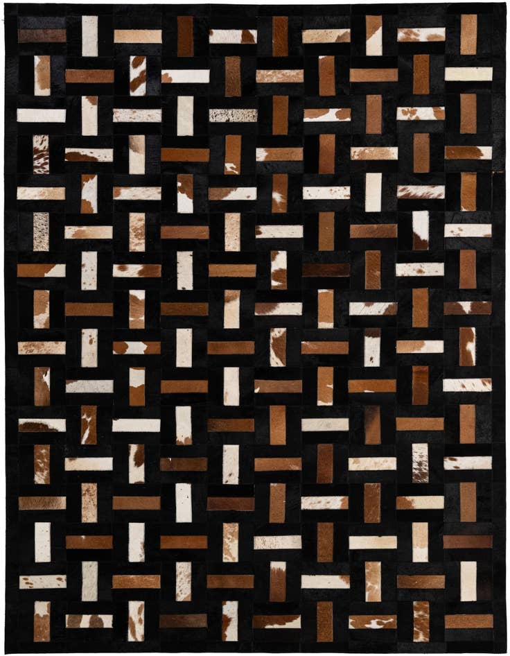 Detail image of 5' 3 x 8' 1 Cowhide - Patchwork Rug