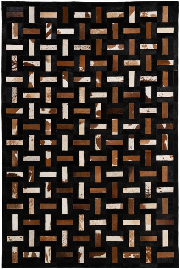 Detail image of 5' 3 x 8' 1 Cowhide - Patchwork Rug