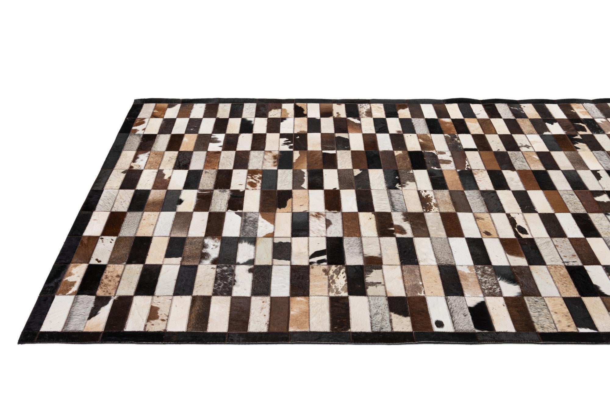5' 3 x 8' Cowhide - Patchwork Rug