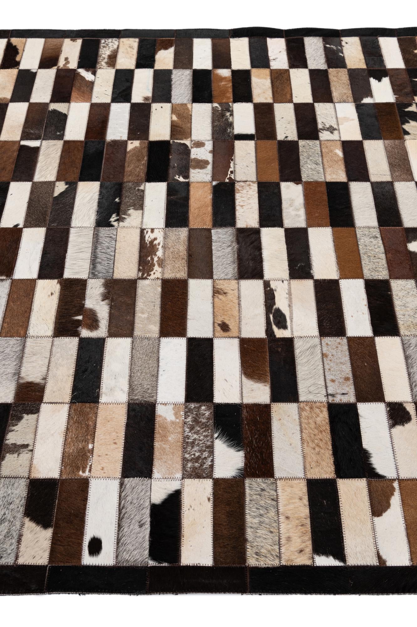 5' 3 x 8' Cowhide - Patchwork Rug