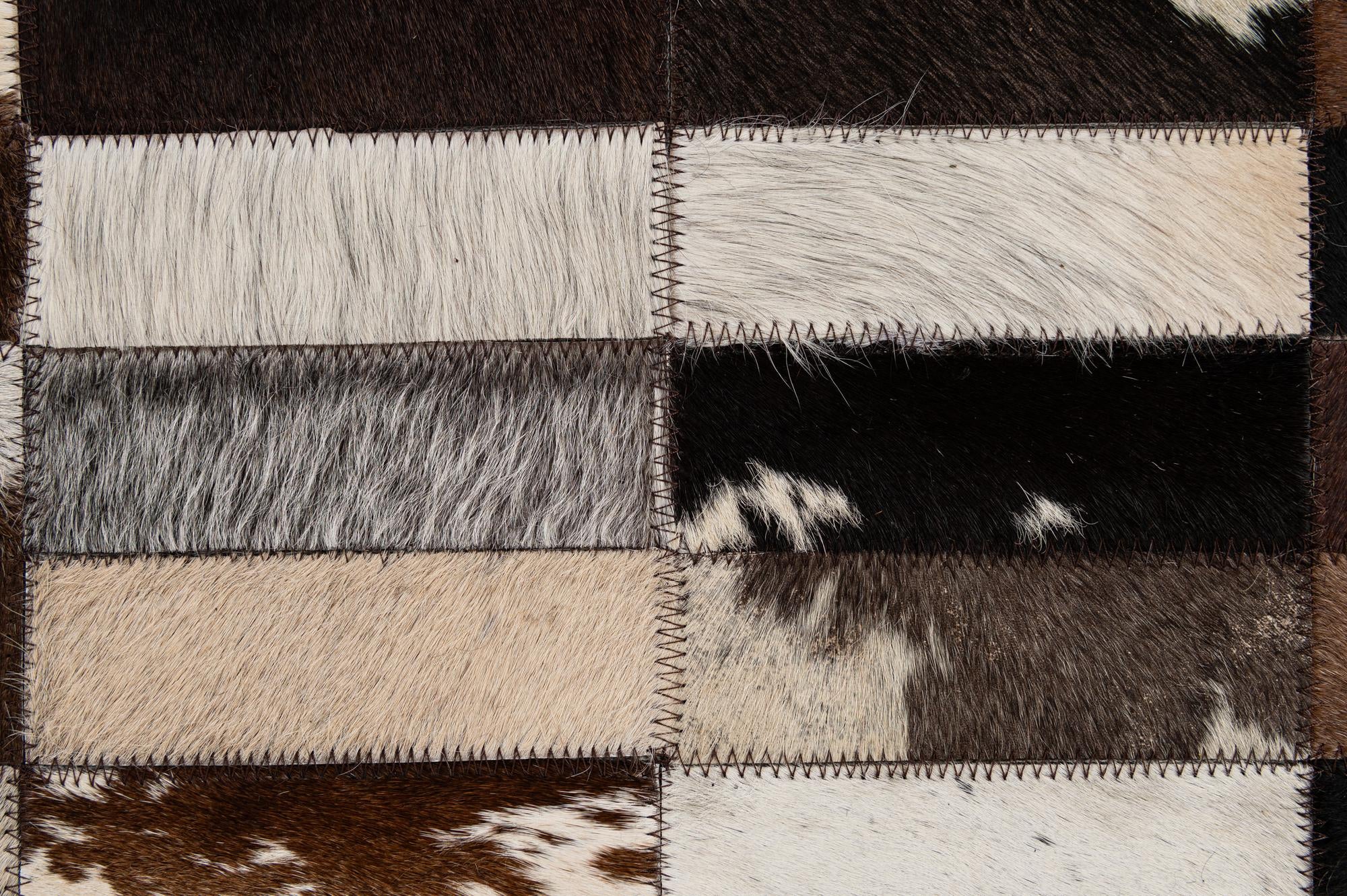 5' 3 x 8' Cowhide - Patchwork Rug