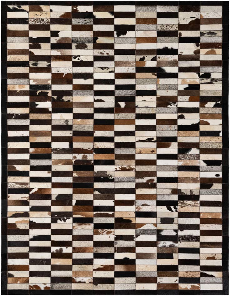 Detail image of 5' 3 x 8' Cowhide - Patchwork Rug