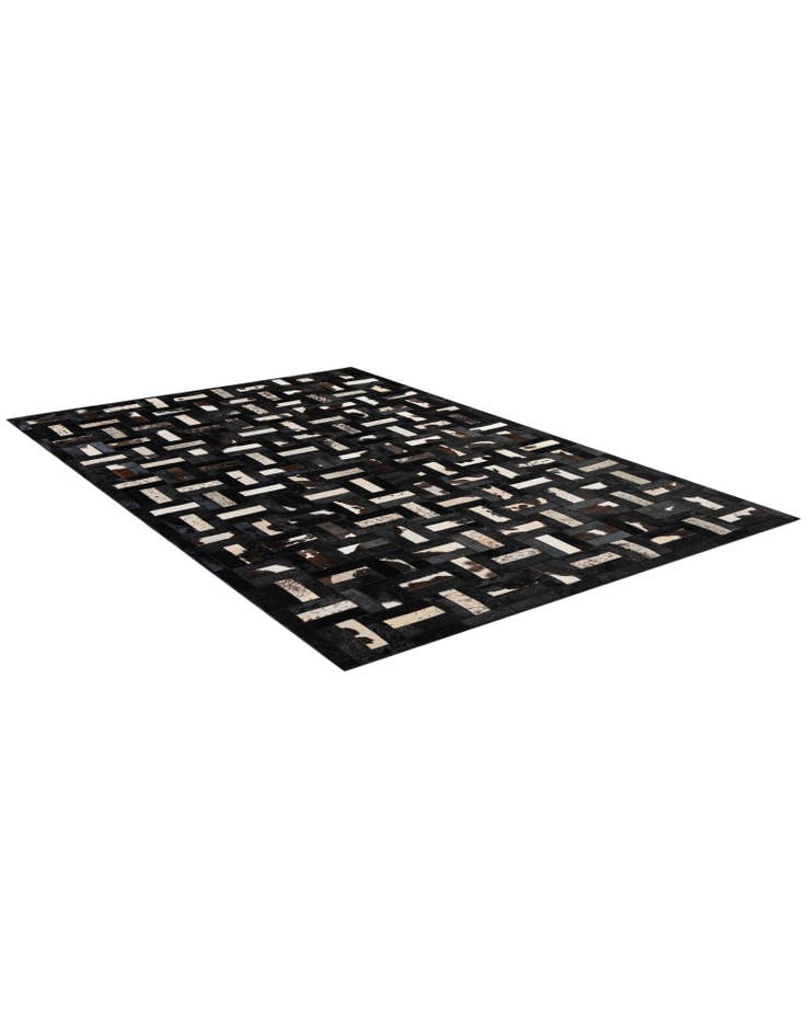 Detail image of 5' 4 x 8' 2 Cowhide - Patchwork Rug