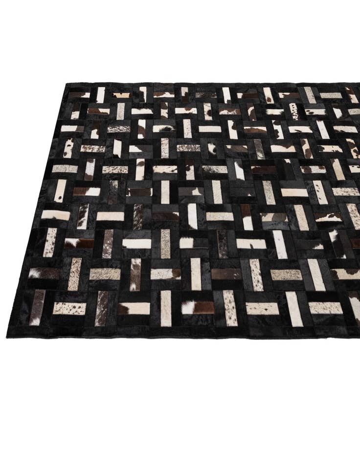 Detail image of 5' 4 x 8' 2 Cowhide - Patchwork Rug