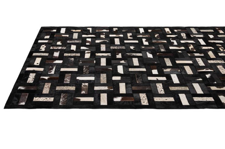 Detail image of 5' 4 x 8' 2 Cowhide - Patchwork Rug