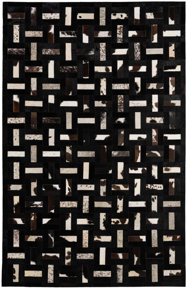 Detail image of 5' 4 x 8' 2 Cowhide - Patchwork Rug