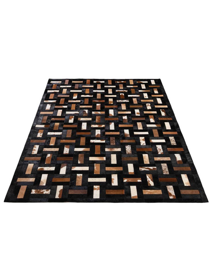 Detail image of 5' 3 x 8' 2 Cowhide - Patchwork Rug