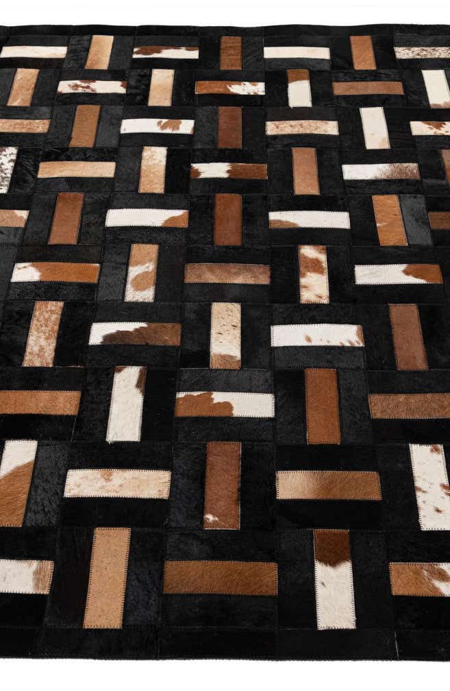 5' 3 x 8' 2 Cowhide - Patchwork Rug