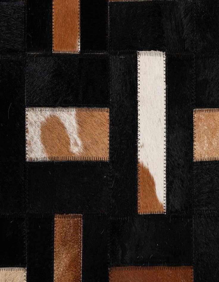 Detail image of 5' 3 x 8' 2 Cowhide - Patchwork Rug