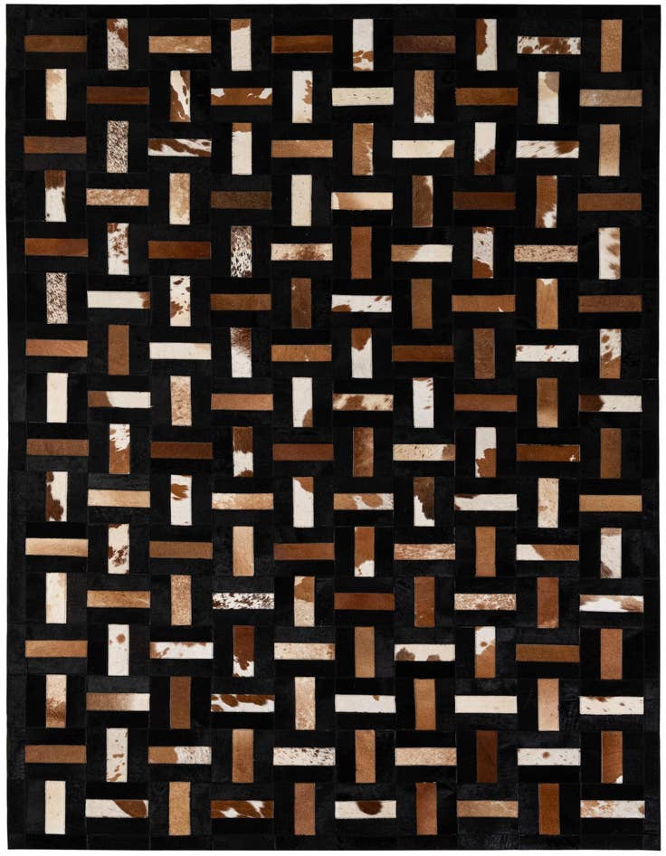 Detail image of 5' 3 x 8' 2 Cowhide - Patchwork Rug
