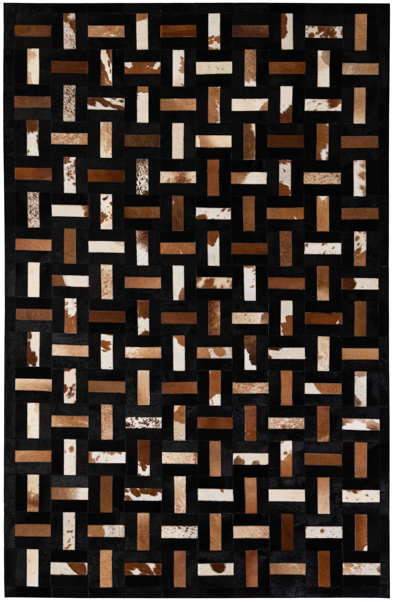 5' 3 x 8' 2 Cowhide - Patchwork Rug