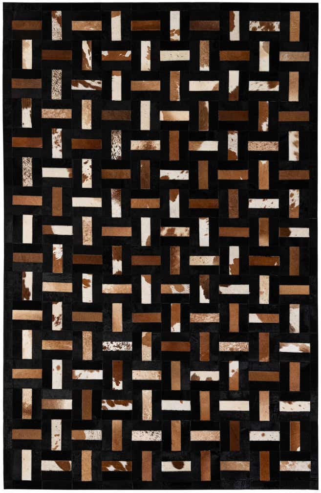 5' 3 x 8' 2 Cowhide - Patchwork Rug