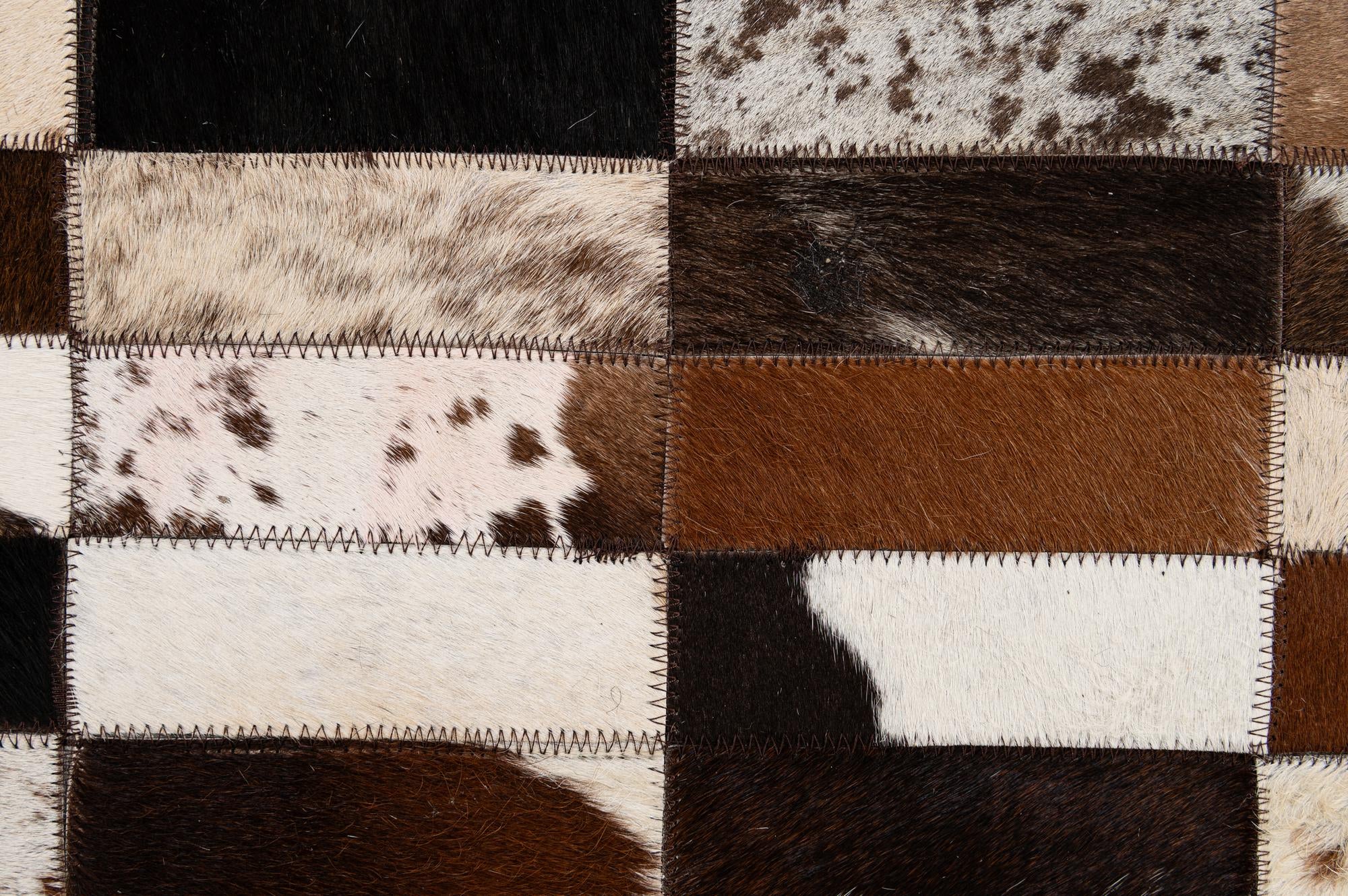 5' 3 x 8' 1 Cowhide - Patchwork Rug