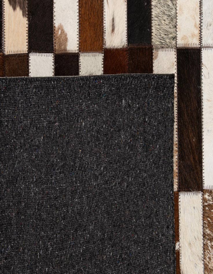 Detail image of 5' 3 x 8' 1 Cowhide - Patchwork Rug