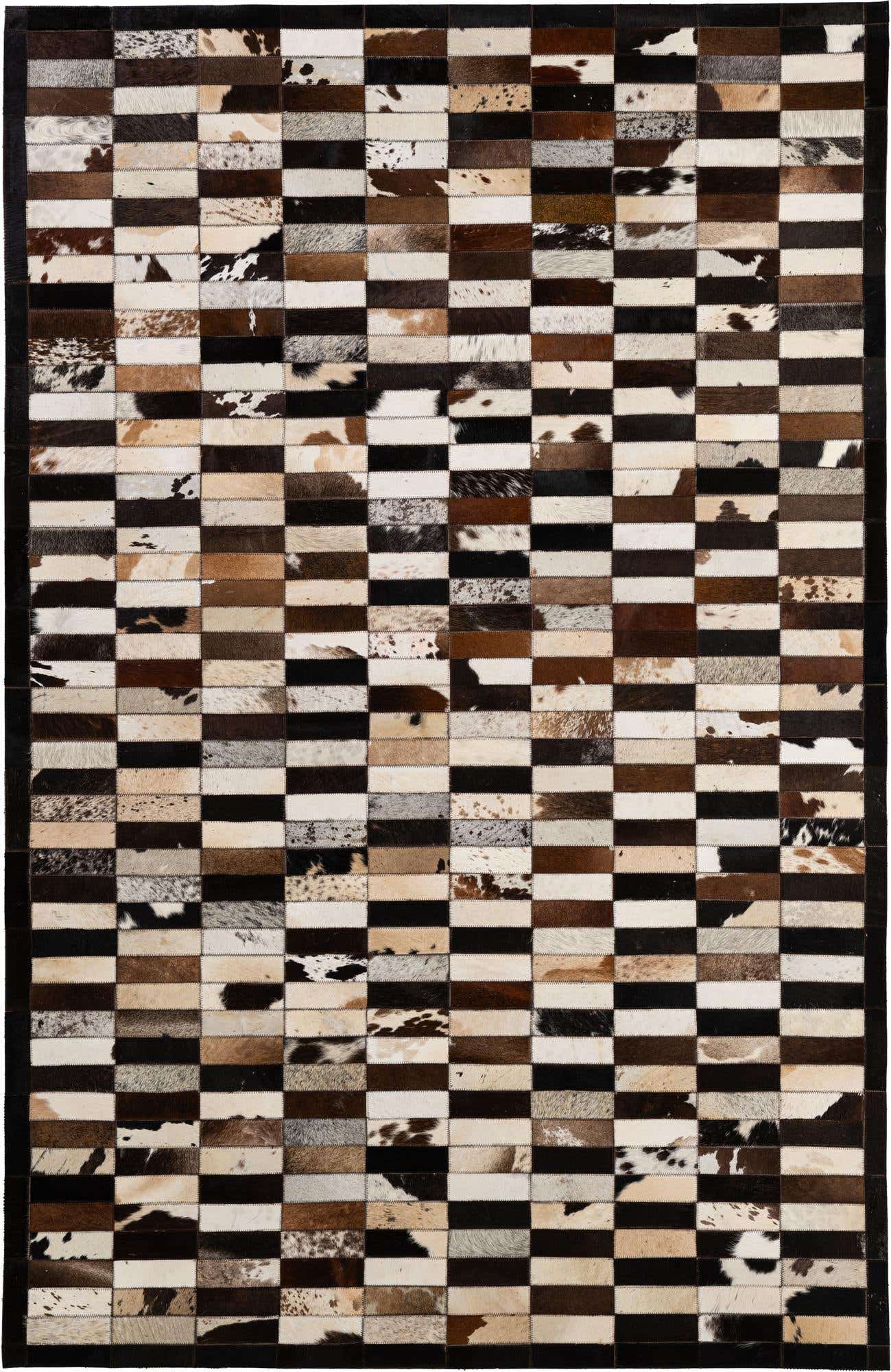 5' 3 x 8' 1 Cowhide - Patchwork Rug