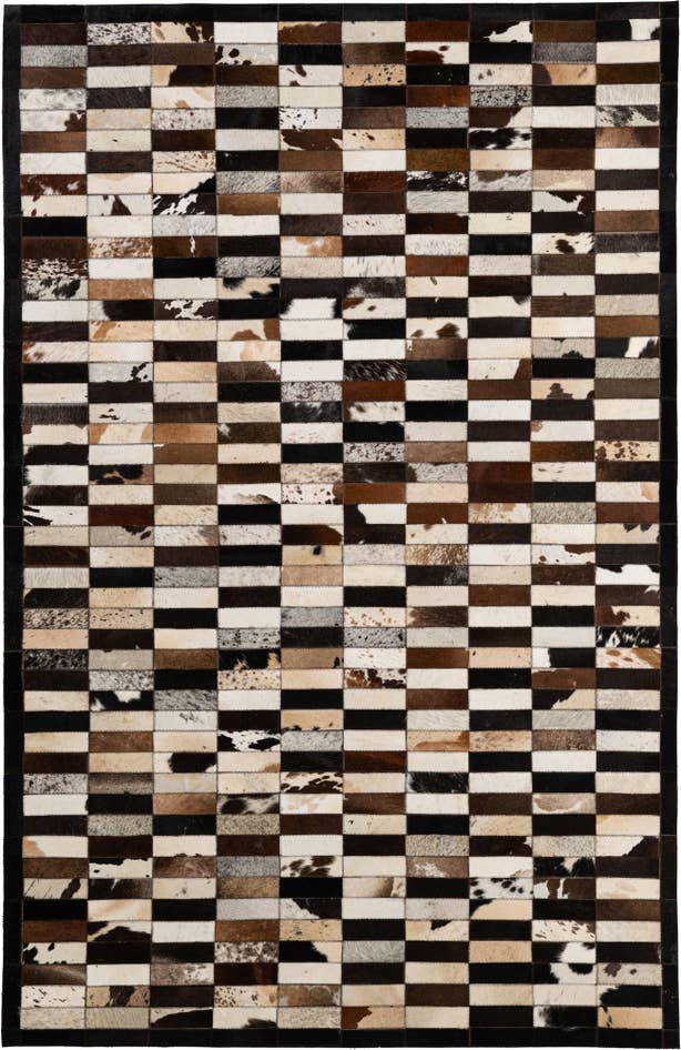 Detail image of 5' 3 x 8' 1 Cowhide - Patchwork Rug