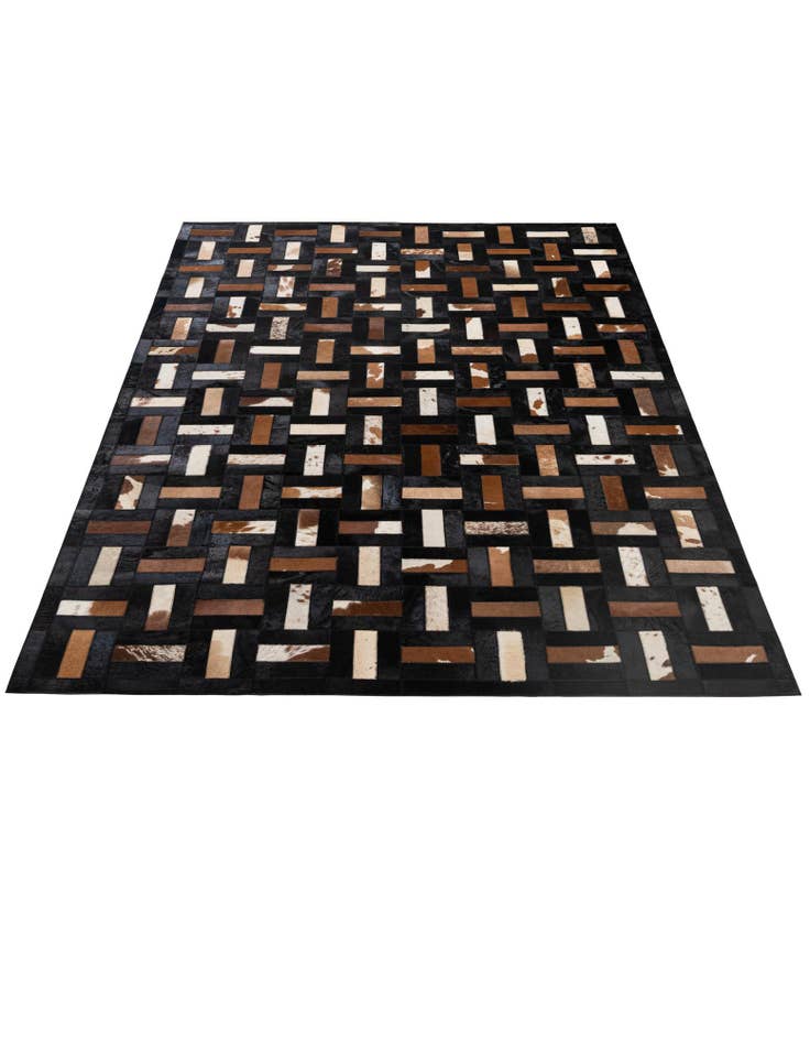Detail image of 5' 3 x 8' 1 Cowhide - Patchwork Rug