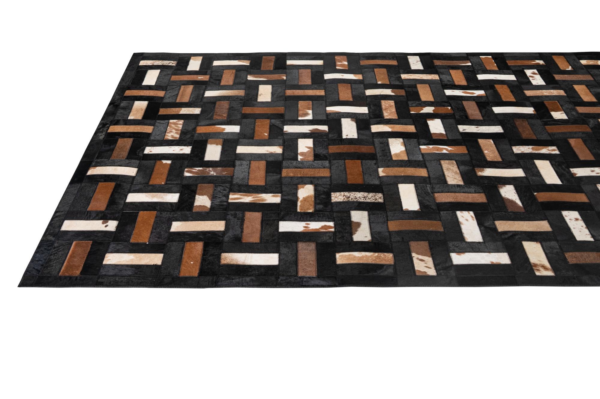 5' 3 x 8' 1 Cowhide - Patchwork Rug
