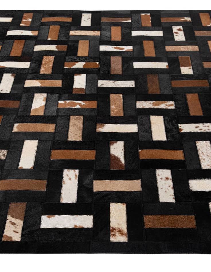 Detail image of 5' 3 x 8' 1 Cowhide - Patchwork Rug