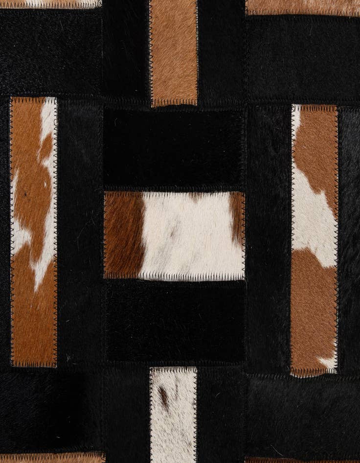 Detail image of 5' 3 x 8' 1 Cowhide - Patchwork Rug
