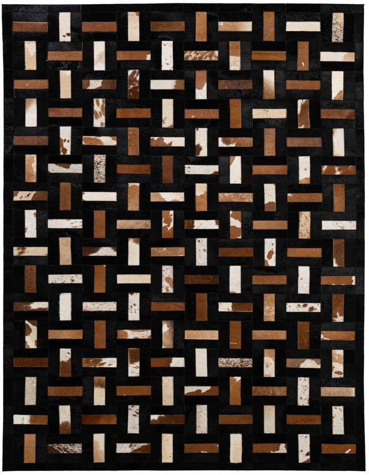 Detail image of 5' 3 x 8' 1 Cowhide - Patchwork Rug