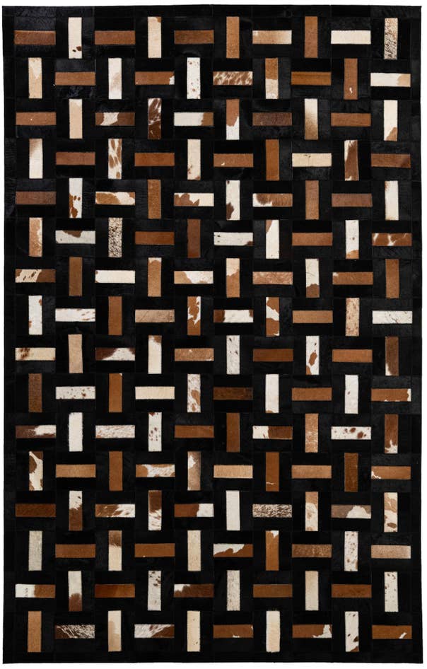 Detail image of 5' 3 x 8' 1 Cowhide - Patchwork Rug