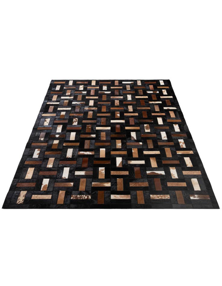 Detail image of 5' 3 x 8' 2 Cowhide - Patchwork Rug
