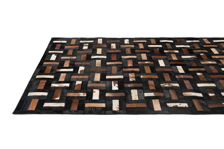 Detail image of 5' 3 x 8' 2 Cowhide - Patchwork Rug