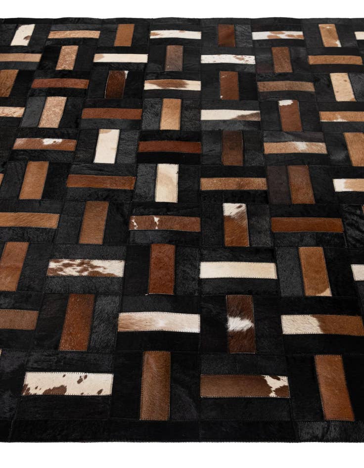 Detail image of 5' 3 x 8' 2 Cowhide - Patchwork Rug