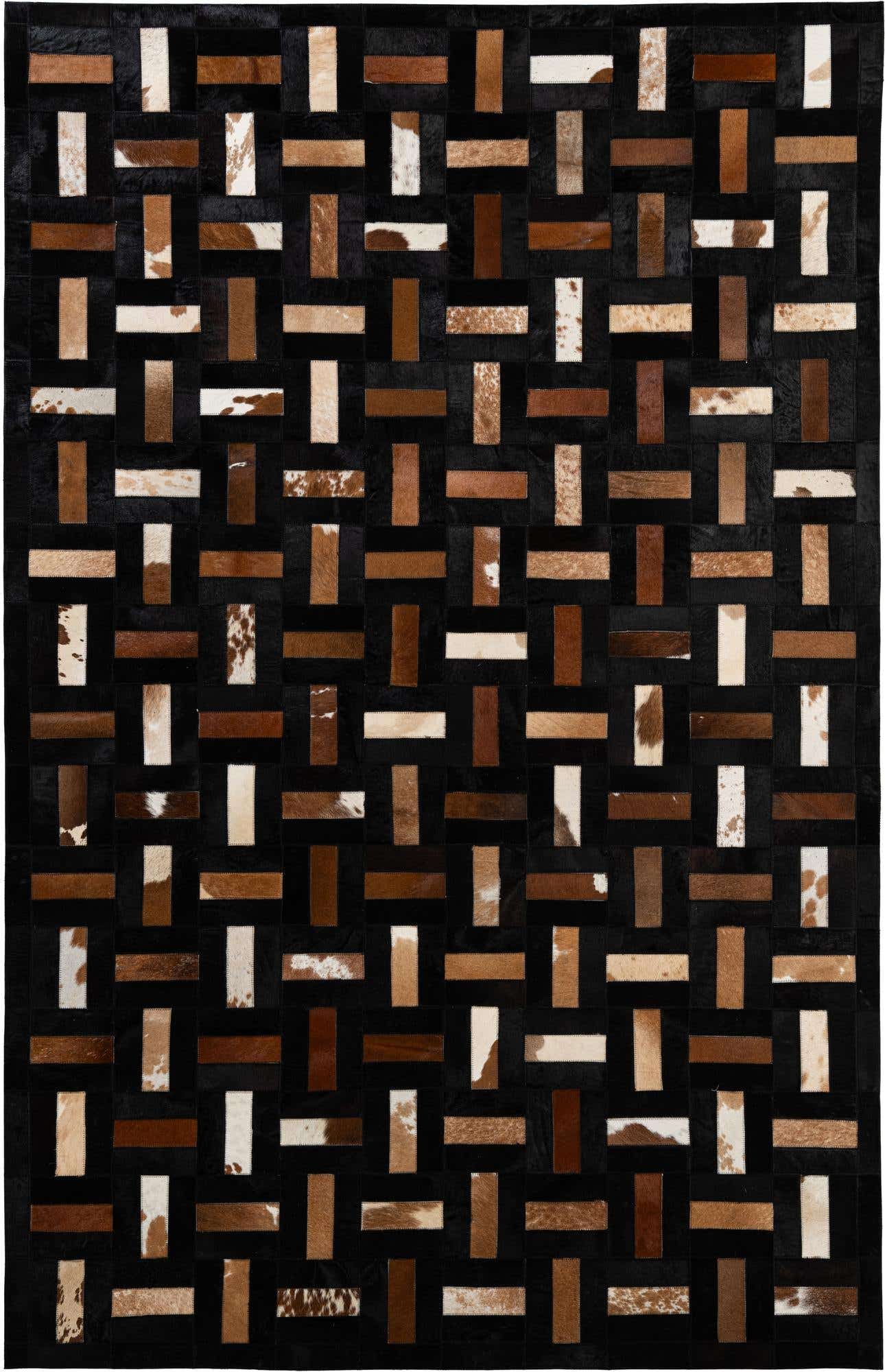 5' 3 x 8' 2 Cowhide - Patchwork Rug