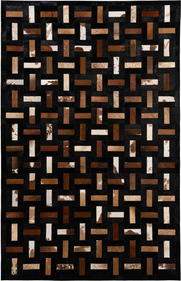 Detail image of 5' 3 x 8' 2 Cowhide - Patchwork Rug